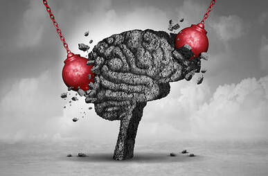 Headache Types. Brain Illustration